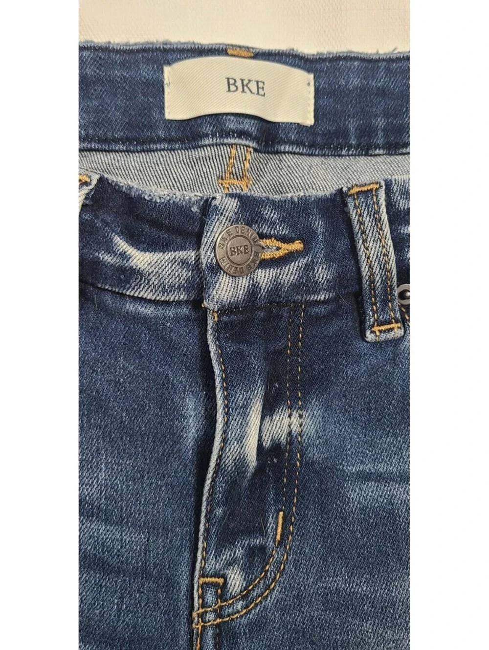 BKE Stella Distressed Denim Shorts Size 28